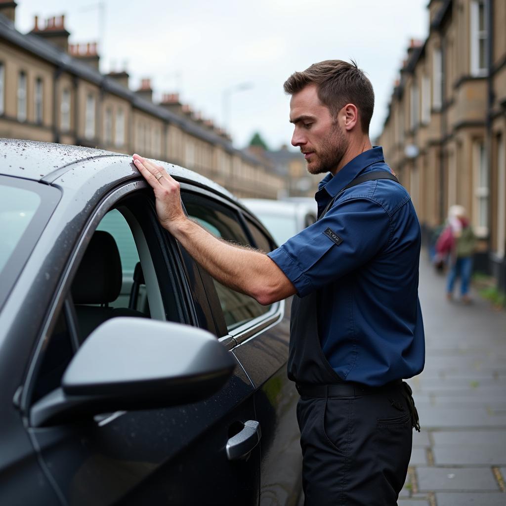 24-Hour Car Window Repair Glasgow Technician on Site