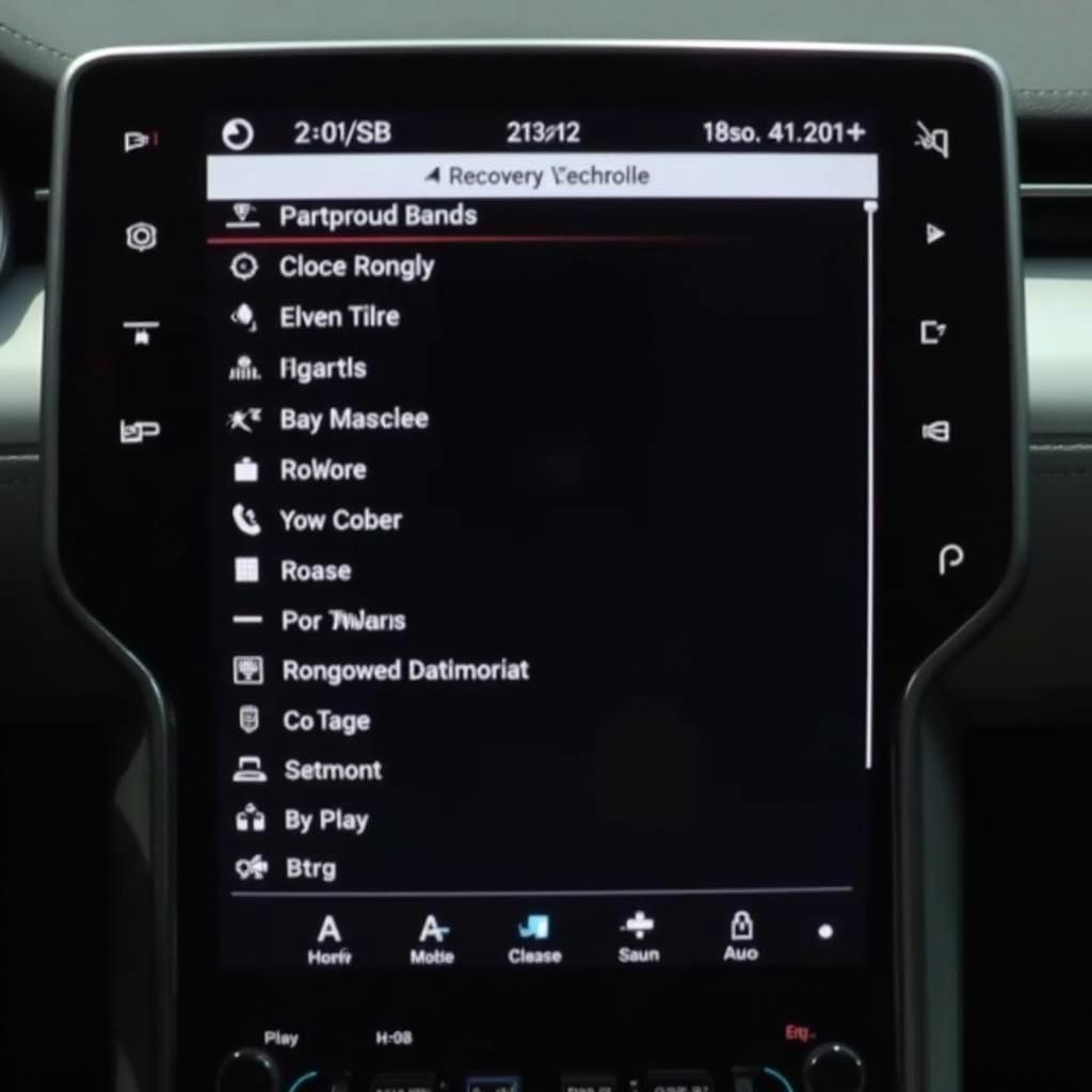 Accessing recovery console on car infotainment system