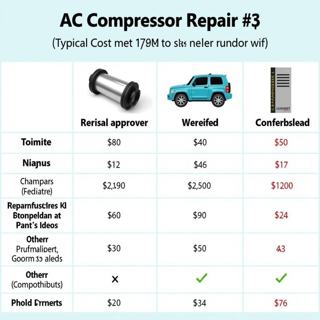 AC Compressor Repair Cost Breakdown