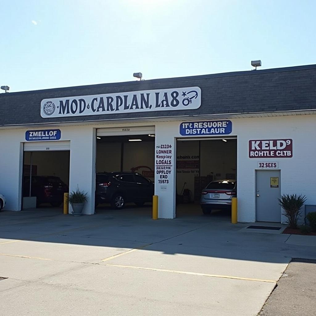 Accredited car body repair shop exterior