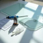 Acrylic car window repair kit components