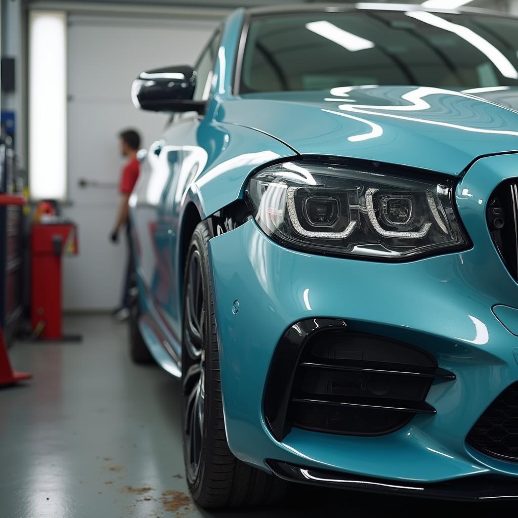 Car receiving affordable body repairs in Longton Preston