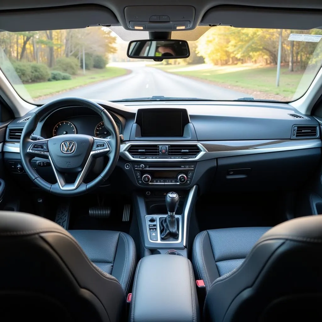 Car Interior After Airbag Deployment