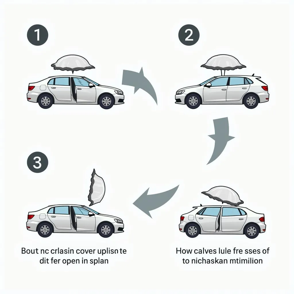 Airbag deployment sequence in a car crash