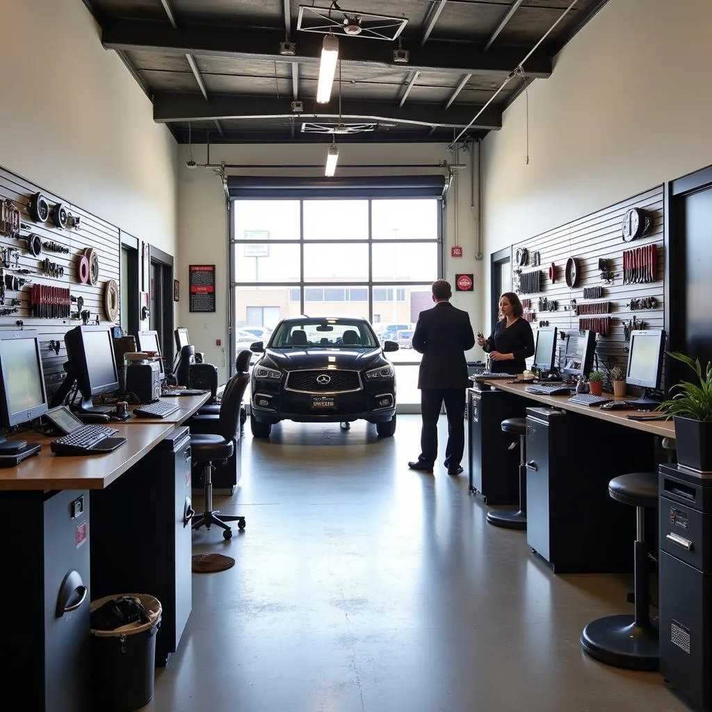 Modern and well-equipped Albany auto repair shop interior