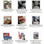 Various Amazon Car Seat Repair Kits displayed