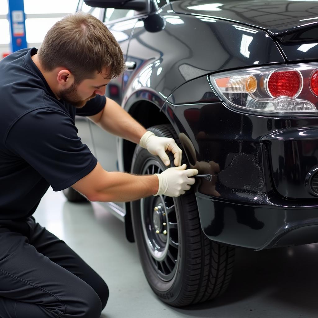 Applying Body Schutz to a Car Bumper