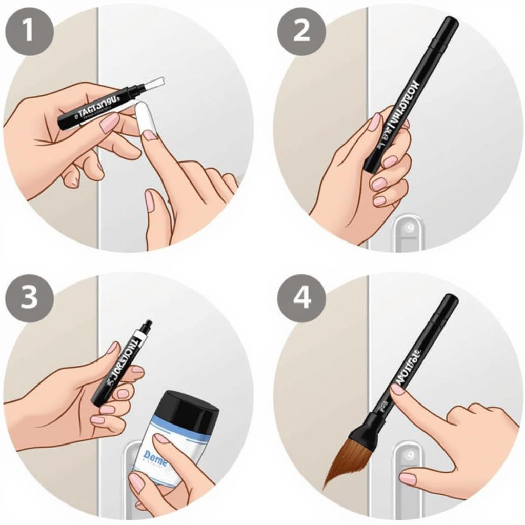 Step-by-step guide on using a car paint repair pen