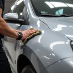 Applying Car Polish to Faded Car Paint