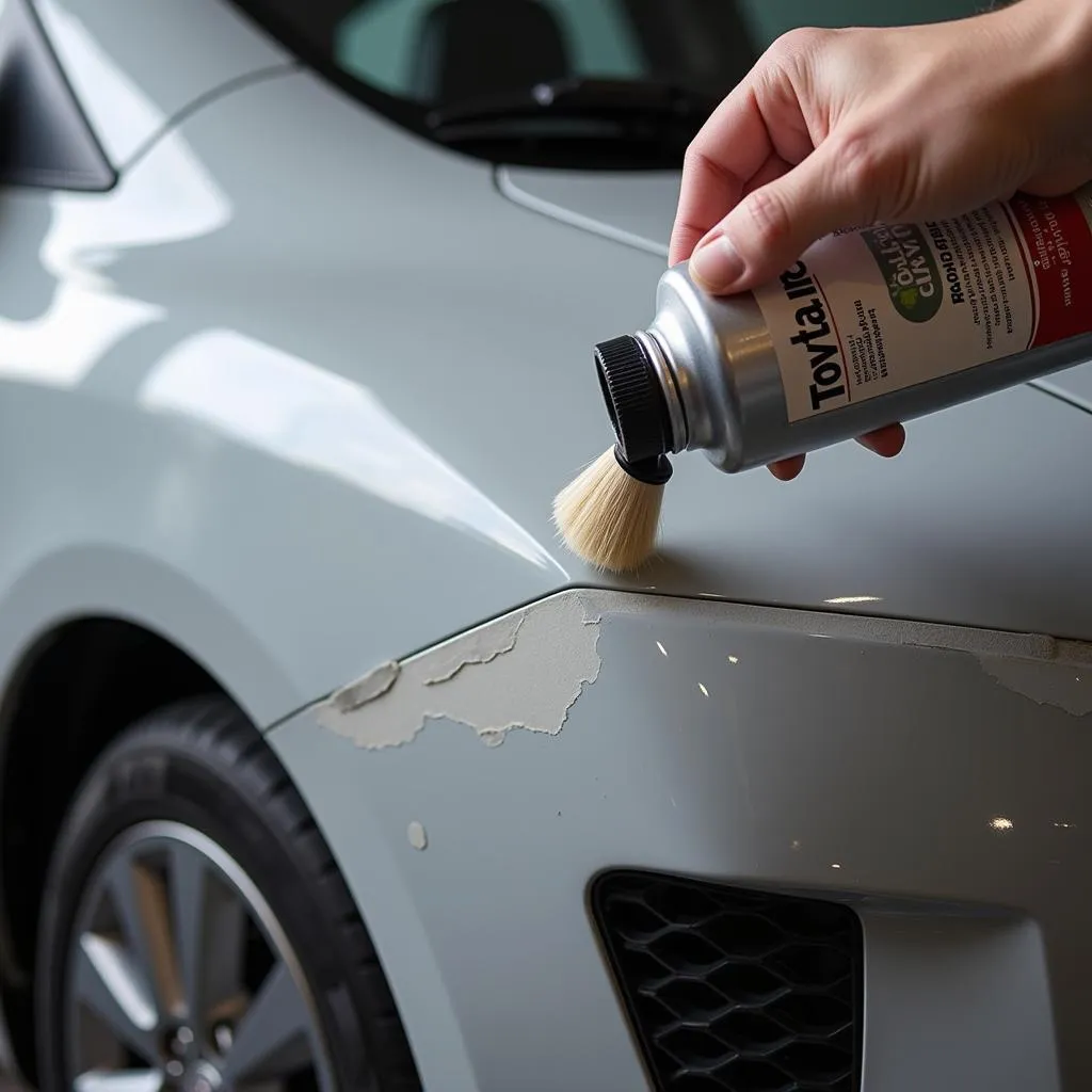 Applying Clear Coat on Toyota Car Paint