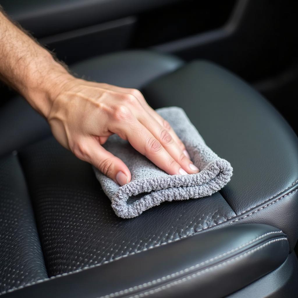 Applying Leather Conditioner