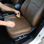 Using leather dye for a car seat