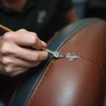 Repairing Cracks with Leather Filler