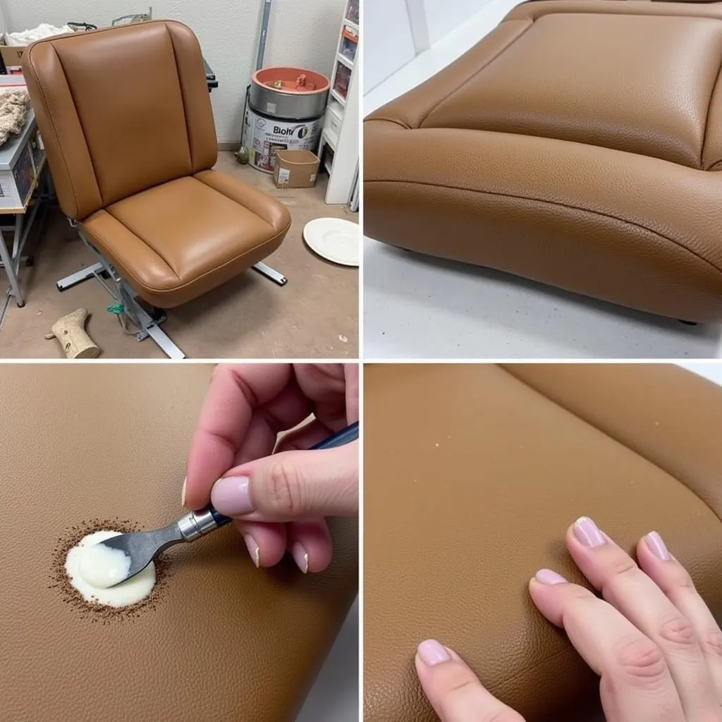 Applying Leather Filler to Repair a Car Seat Burn