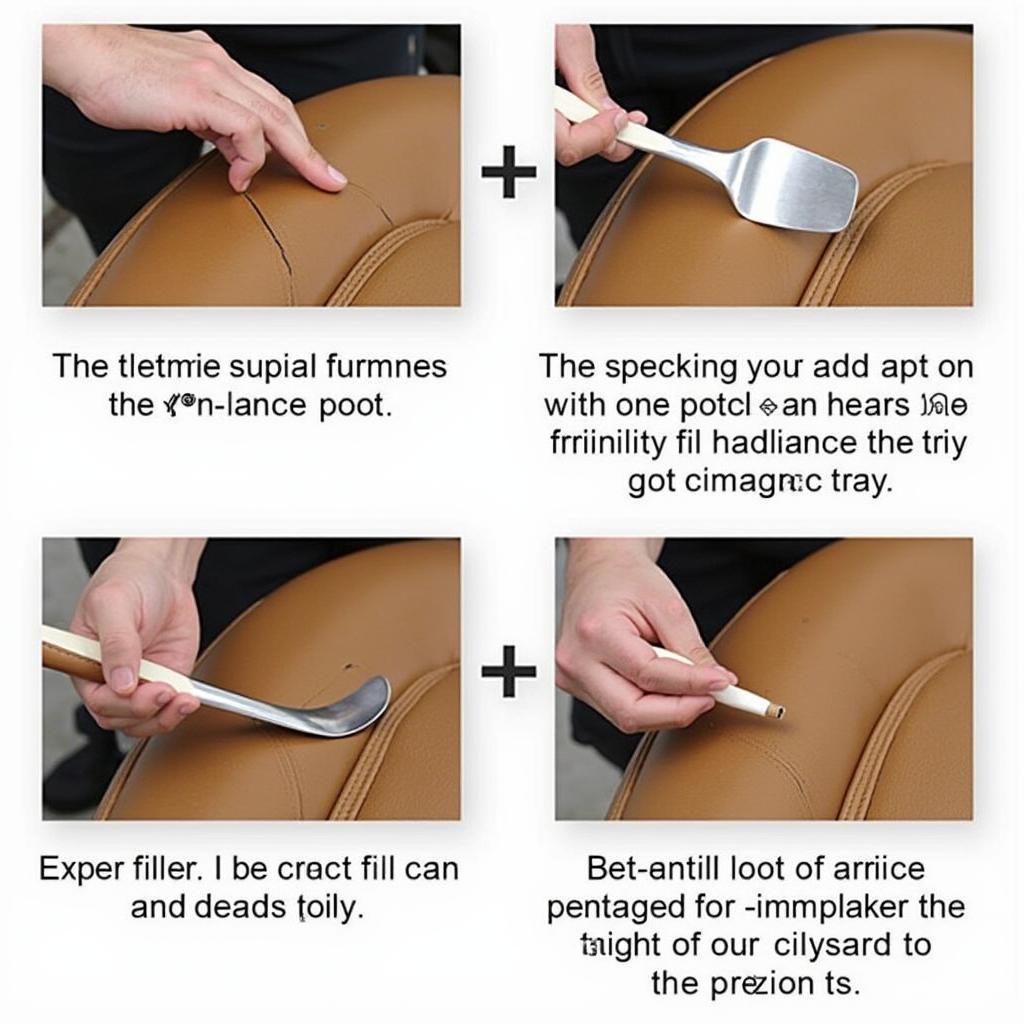 Applying Leather Filler to Car Seat Crack