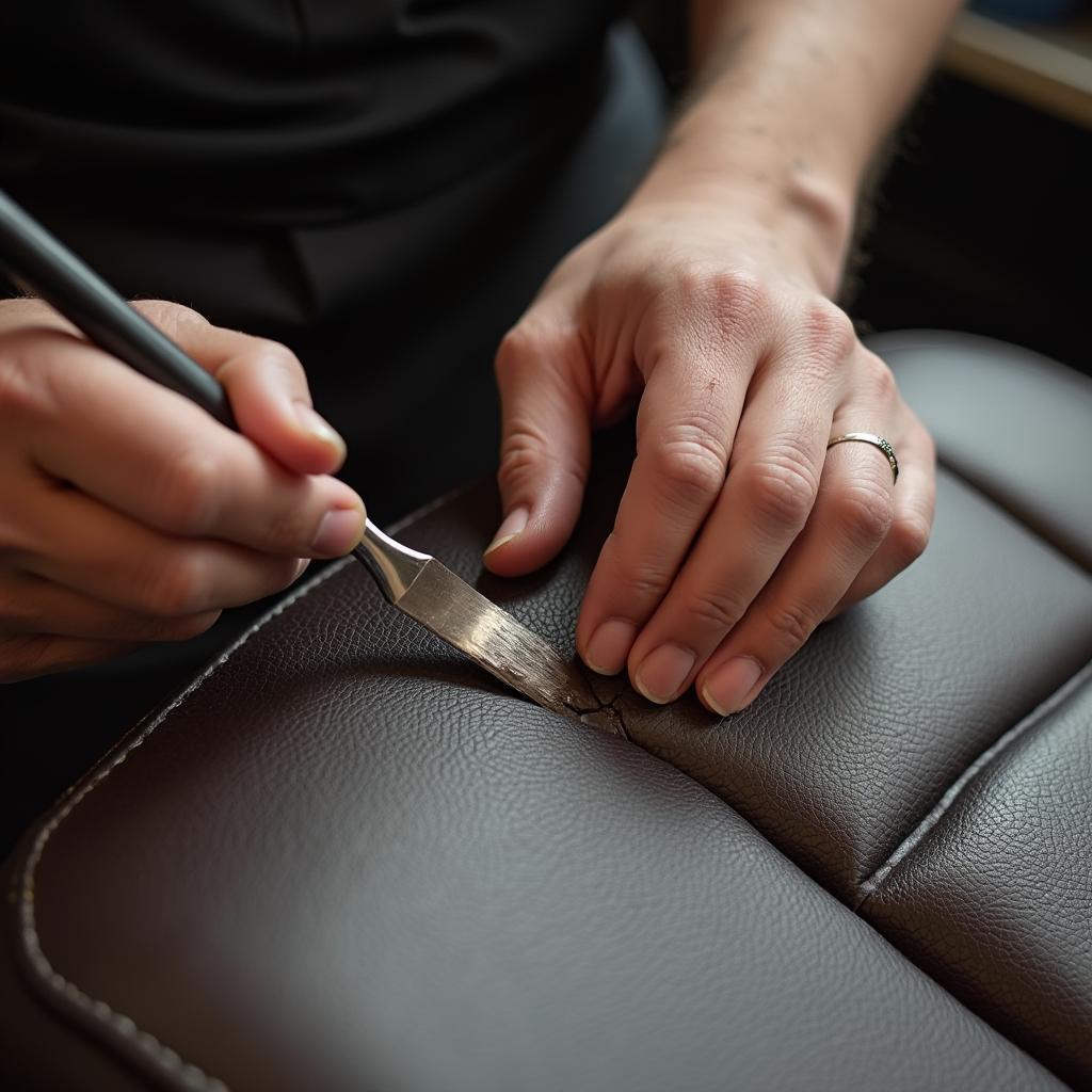 Repairing a Crack in Leather Car Seat