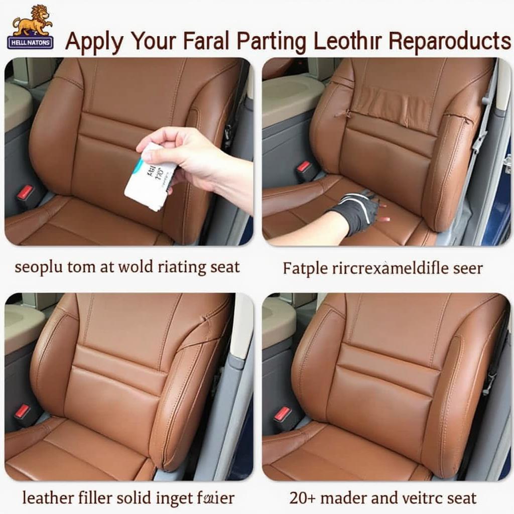 Applying Leather Repair Products on a Car Seat