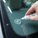 Applying Resin to Car Window Crack