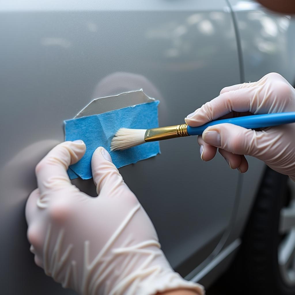 Applying Car Touch-up Paint