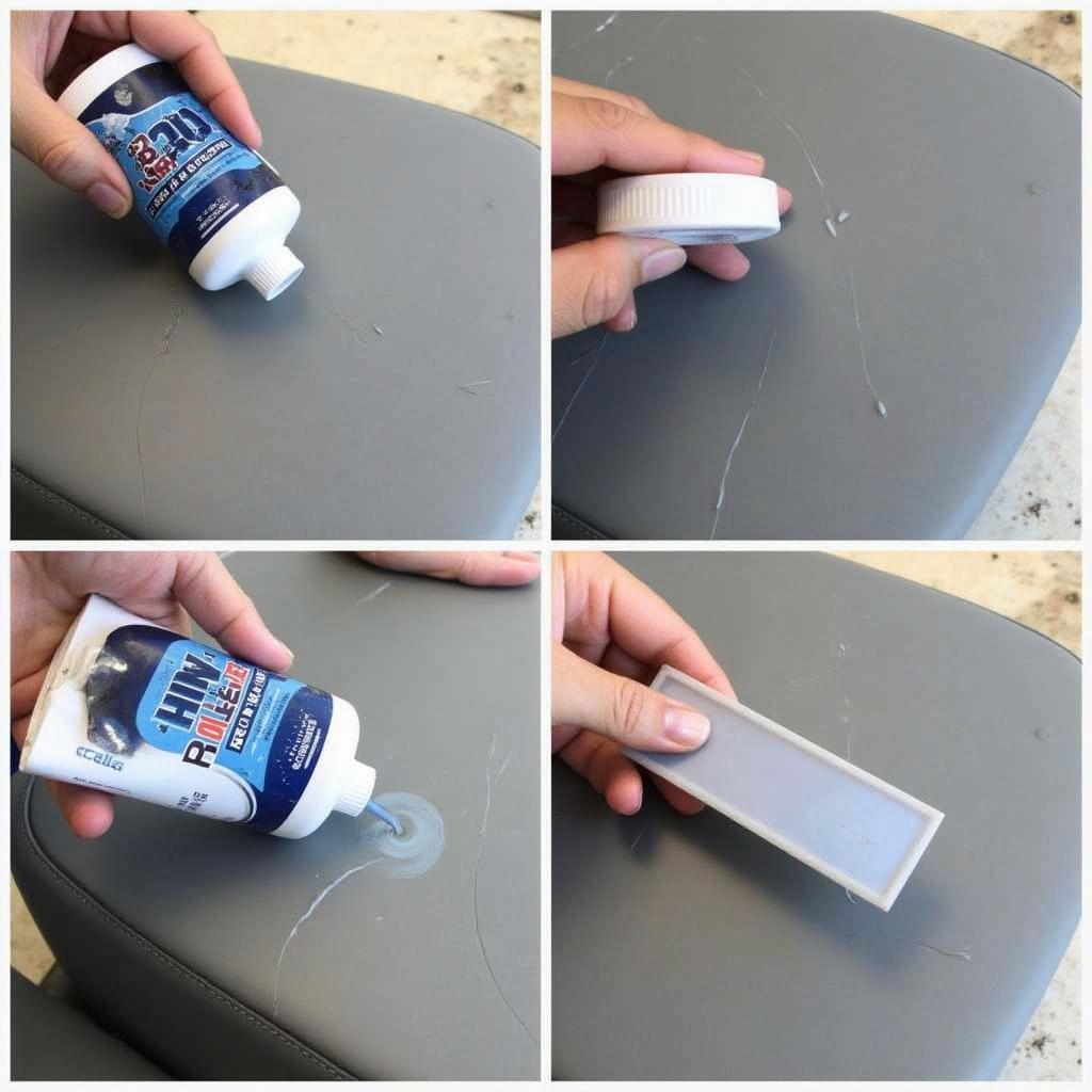  Applying Vinyl Filler to a Car Seat