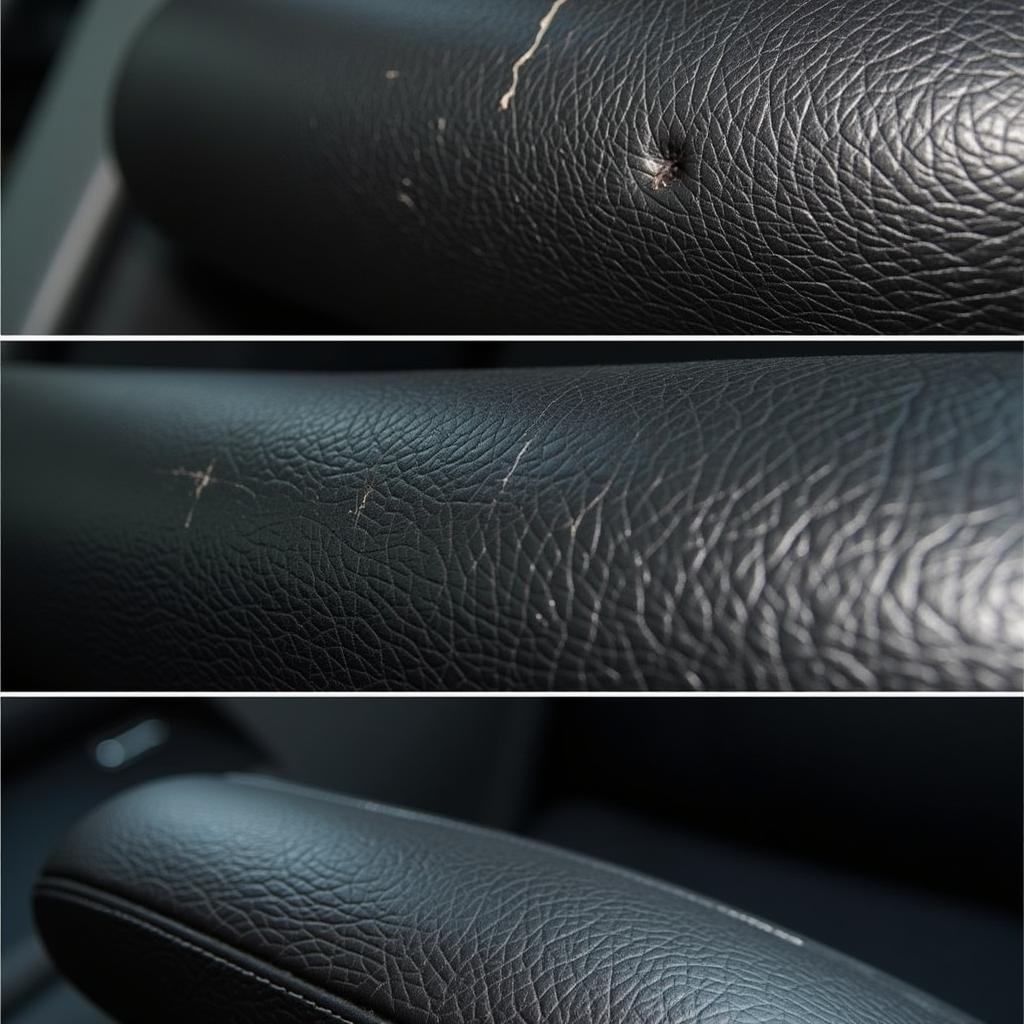 Assessing Black Leather Car Seat Damage