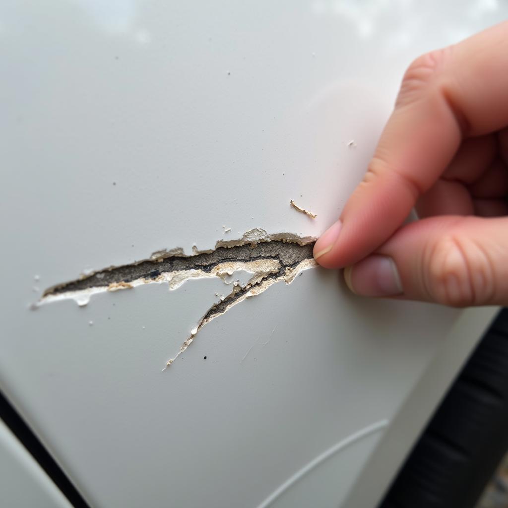 Assessing the Depth of a Car Paint Scratch