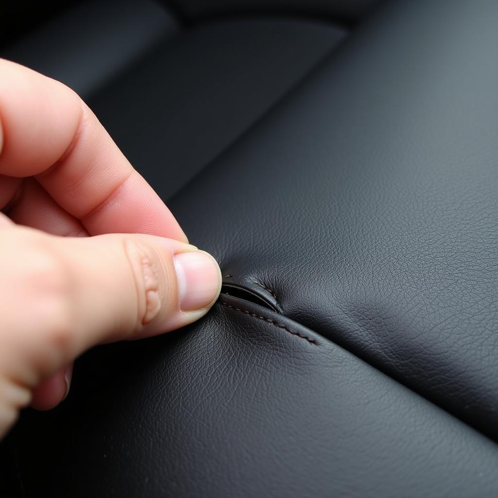 Assessing a Tear in a Leather Car Seat