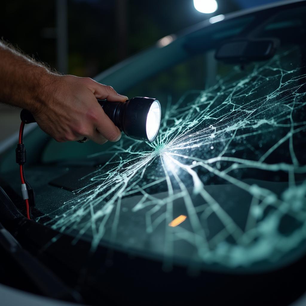 Assessing car window damage