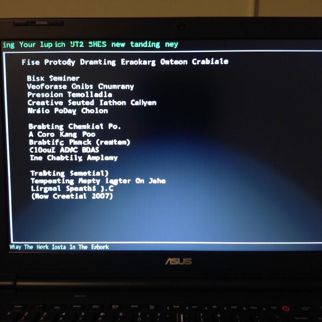 Accessing the BIOS settings on an Asus laptop