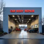 Atherton car body repair shop exterior