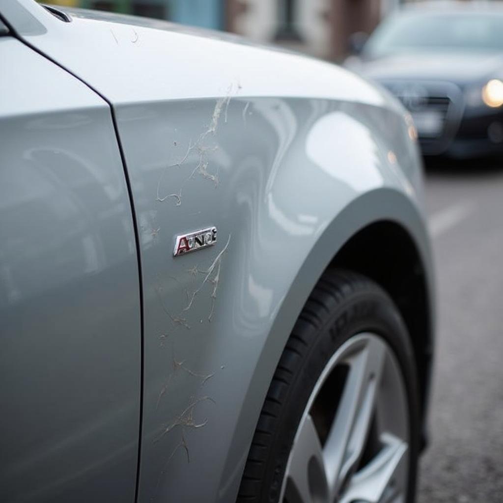 Audi with Scratched Paint in Edinburgh