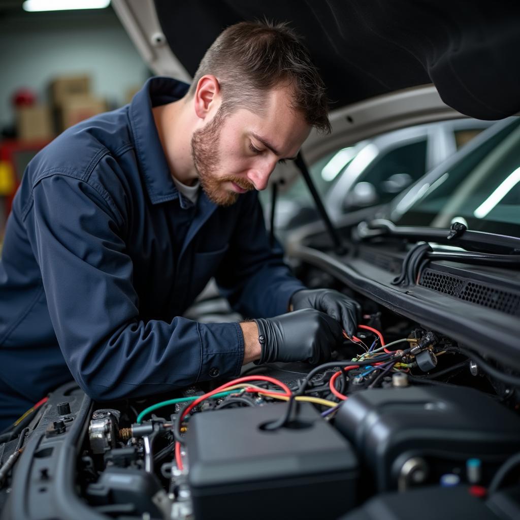 Auto Electrician Repairing Wiring Harness in Newry