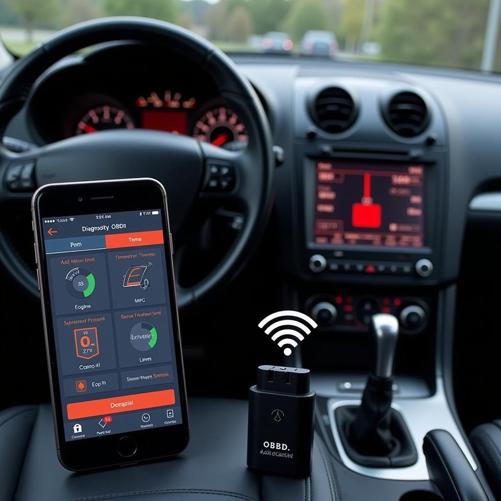 Best car diagnostic tool app in action on a smartphone