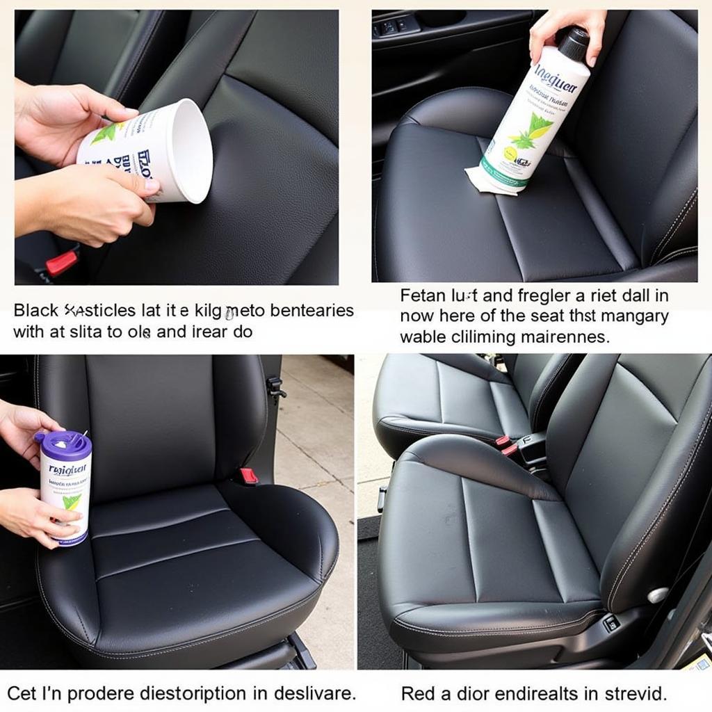 Black Leather Car Seat Cleaning and Conditioning