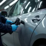 Bracknell car bodyshop repair in progress