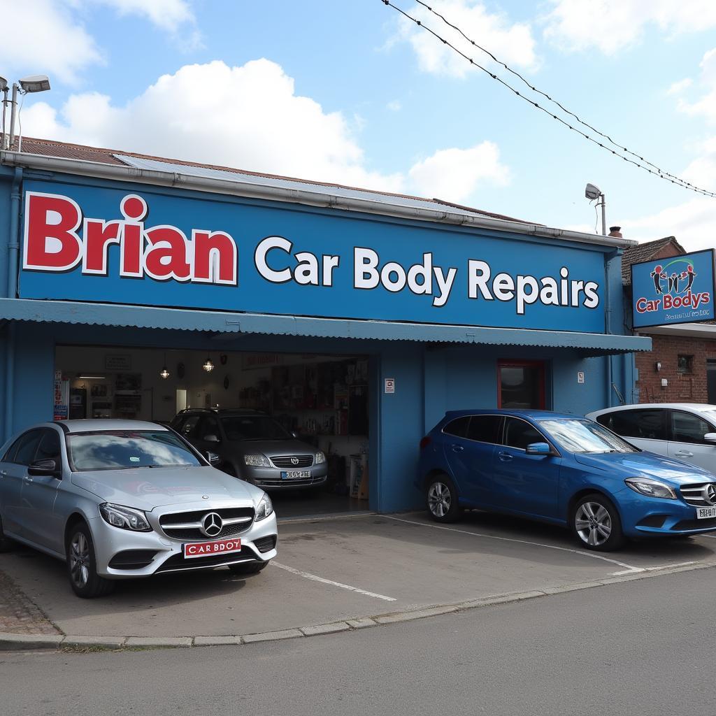 Brian Car Body Repairs shopfront on Broighter Road