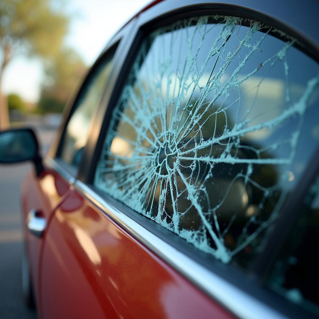 Broken Car Door Window in Phoenix