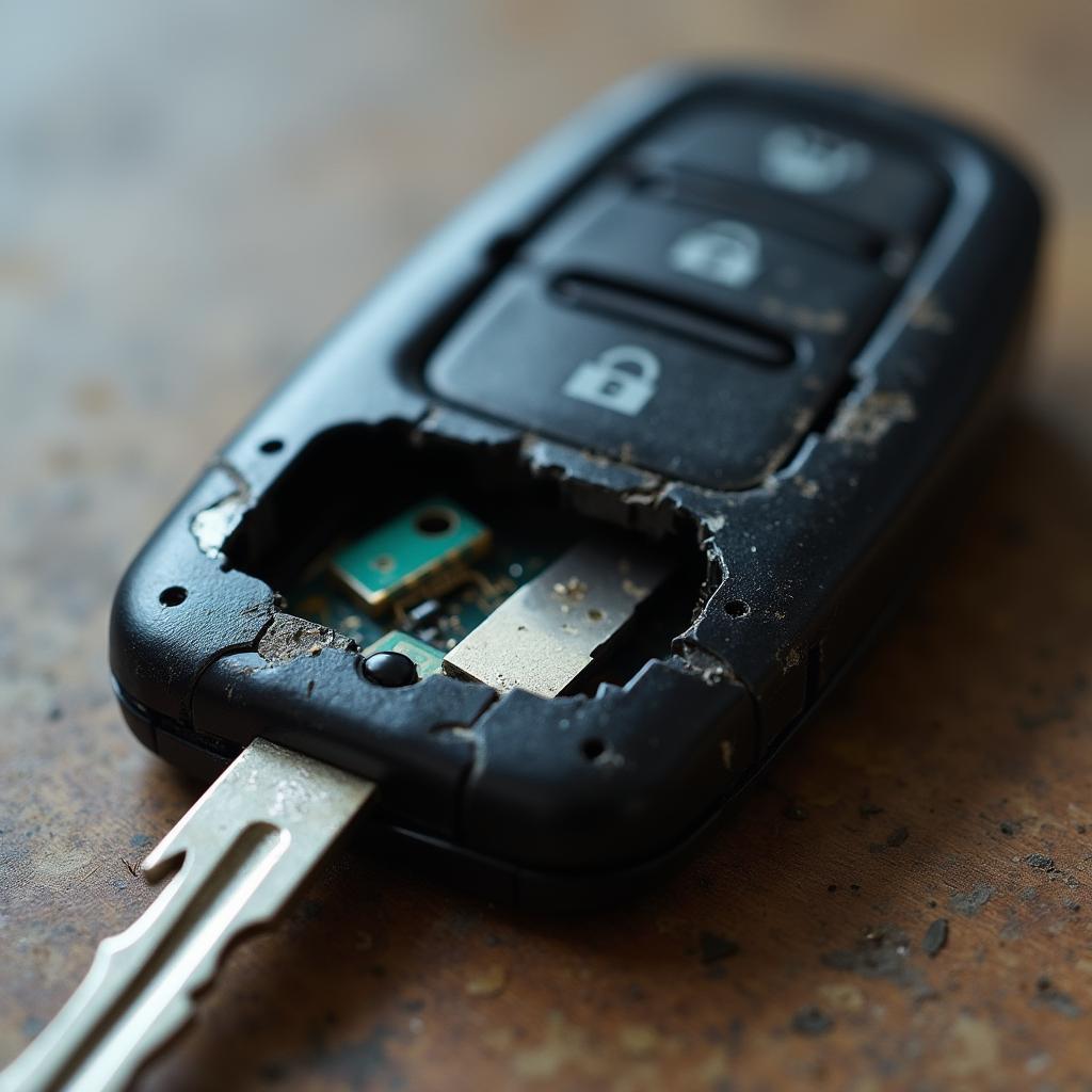 Broken Car Key Casing