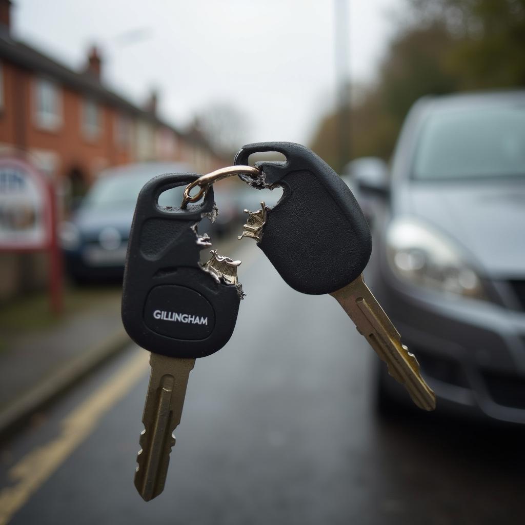 Broken car key in Gillingham