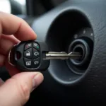 Broken car key stuck in ignition