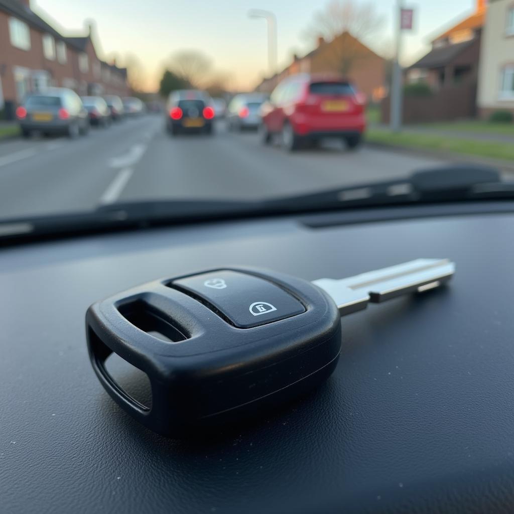 Broken car key in Nottingham needing repair