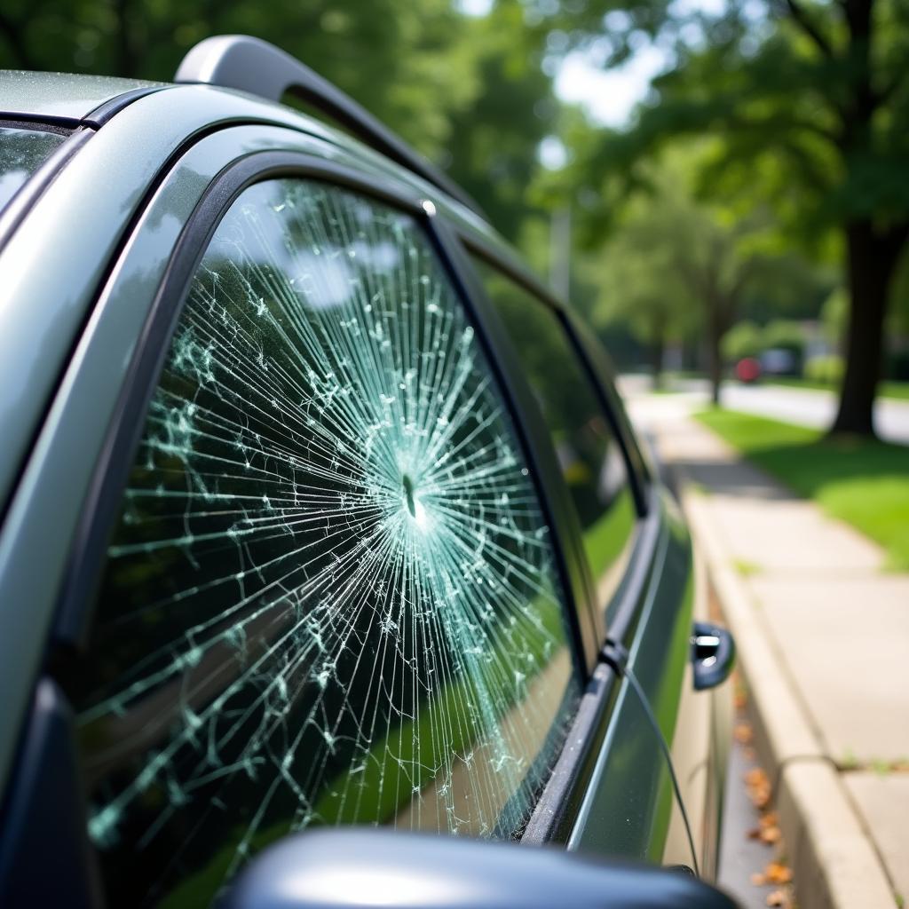 Broken Car Window in Tupelo, MS