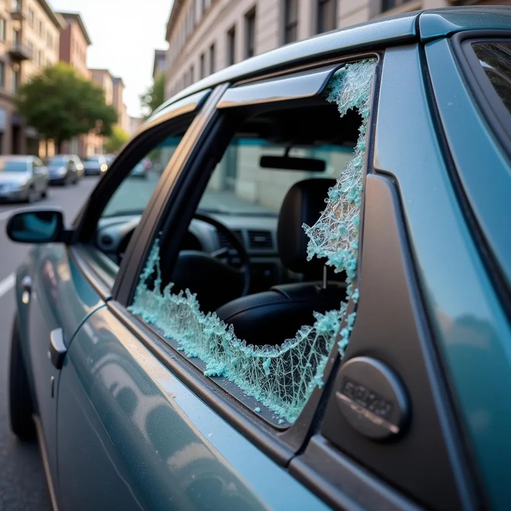 Broken Car Window San Francisco