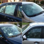 Different types of broken car windows