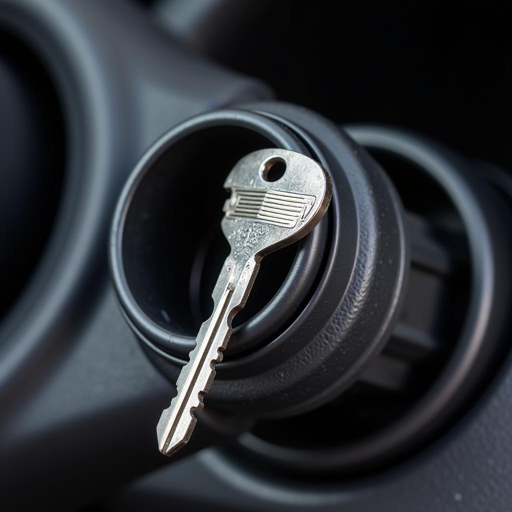 Broken Metal Car Key Stuck in Ignition