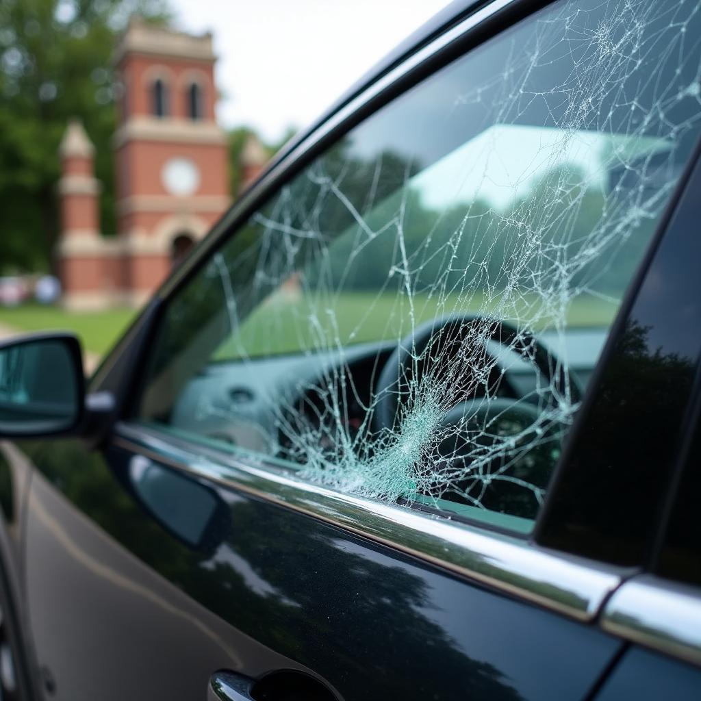 Car with Damaged Window in Brookhaven