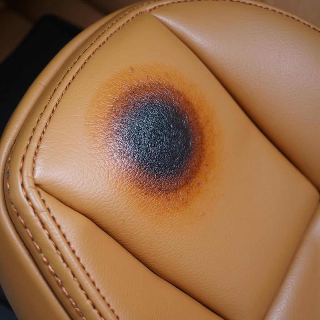 Burn Mark on Leather Car Seat