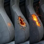 Types of Burnt Car Seat Damage