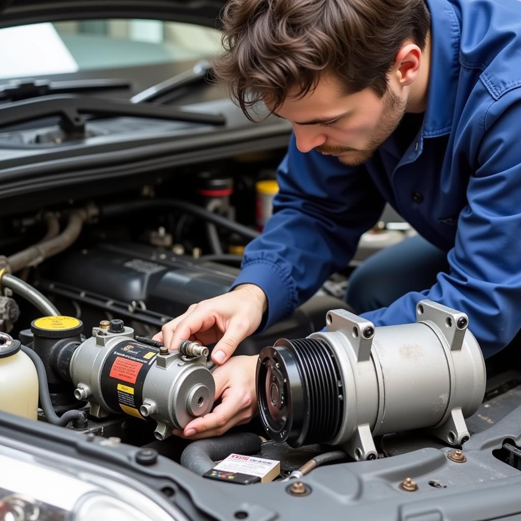 Replacing a Car AC Compressor