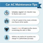 Car AC Maintenance Checklist